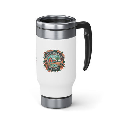 Mill Creek Farms Official Stainless Steel Travel Mug with Handle, 14oz